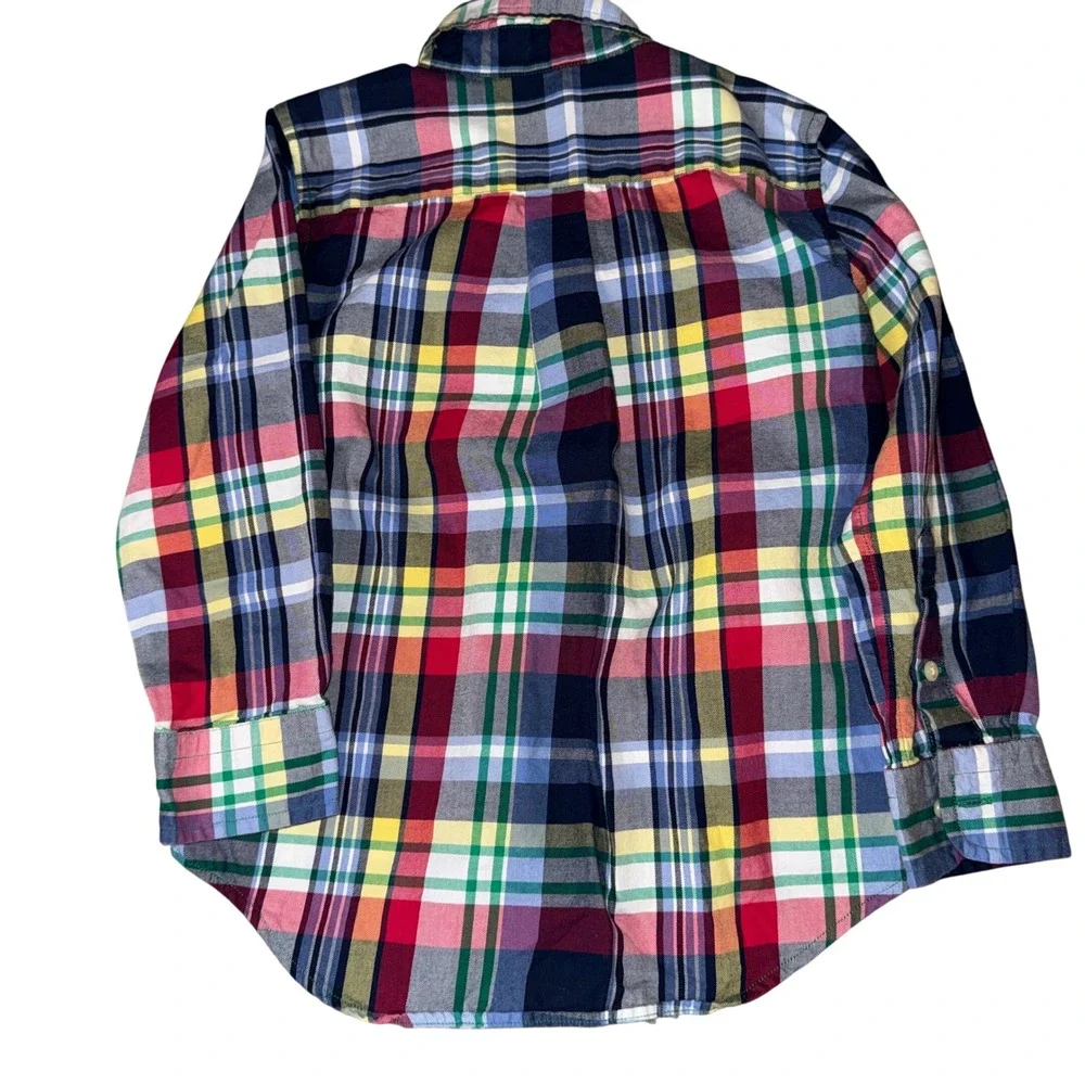 Ralph Lauren Kids Plaid Button‎ Down Shirt Long Sleeve Multi Color Size Small